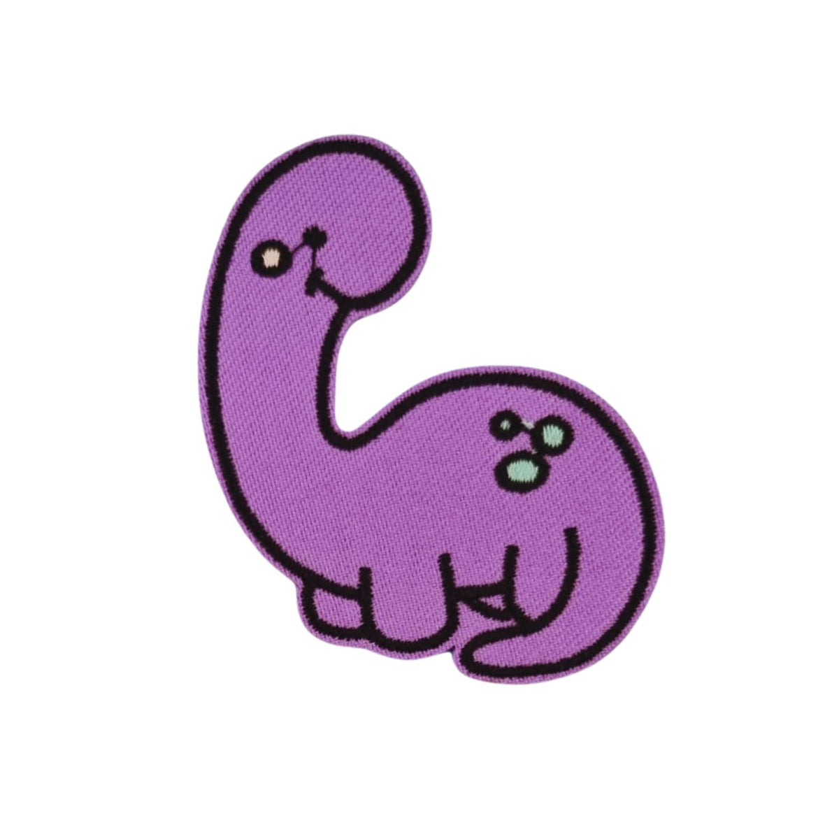 Parche Termoadhesivo – Dinosaurio Brontosaurio Bebé Morado 6.5 x 5.5 cm